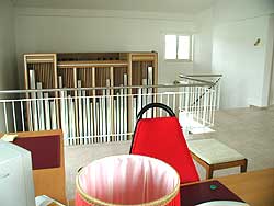 Orgel vom Bureau aus gesehen