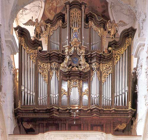 Die grosse Klais-Orgel im  Fridolism&uuml;nster zu Bad-S&auml;ckingen (Deutschland)