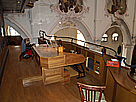 Spieltischansicht grosse Orgel von der Seite aus